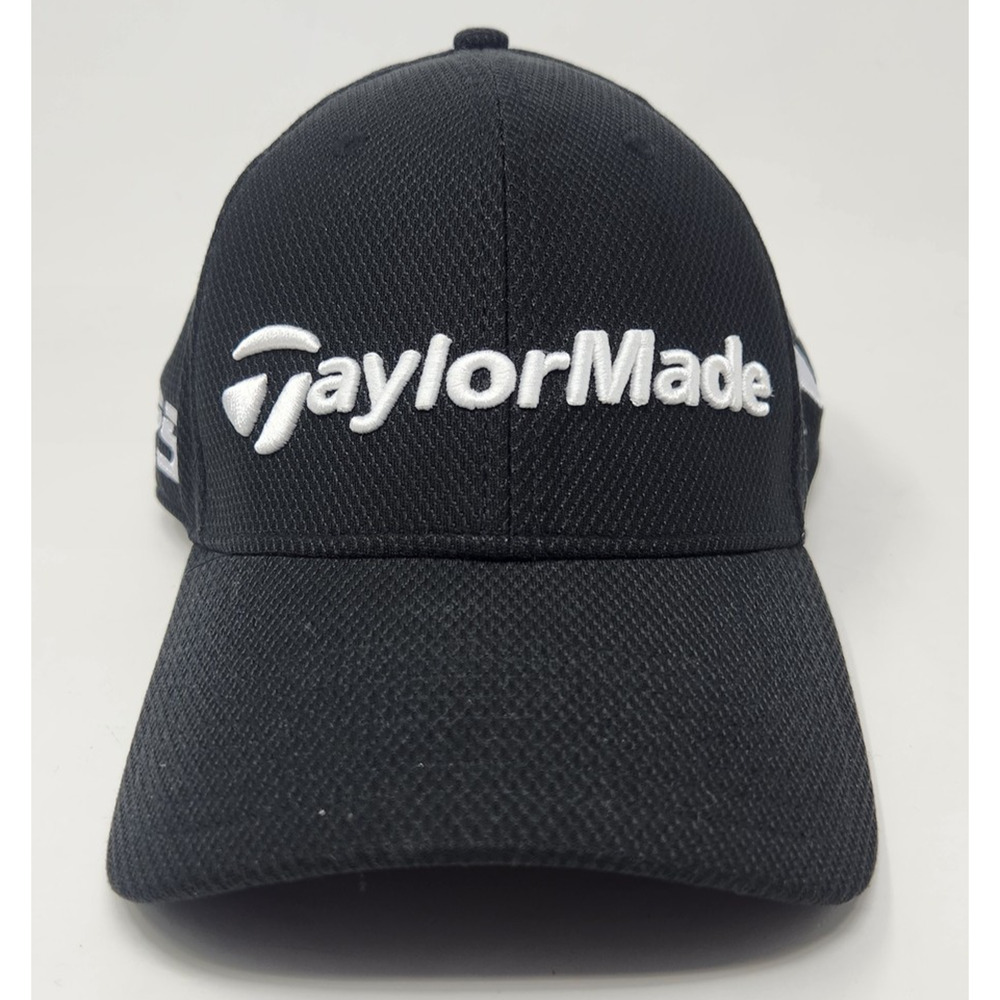 TaylorMade TP5 M1 Black Embroidered Tour Golf Hat New Era 39THIRTY Fitted